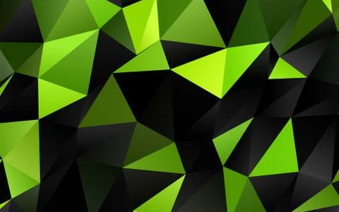 Light Green vector triangle mosaic template. Illustrazione stock