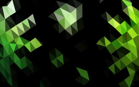Light Green vector triangle mosaic template. Illustrazione stock