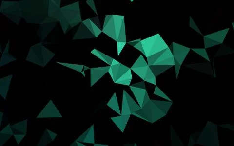 Light Green vector triangle mosaic texture. Stock-Illustration