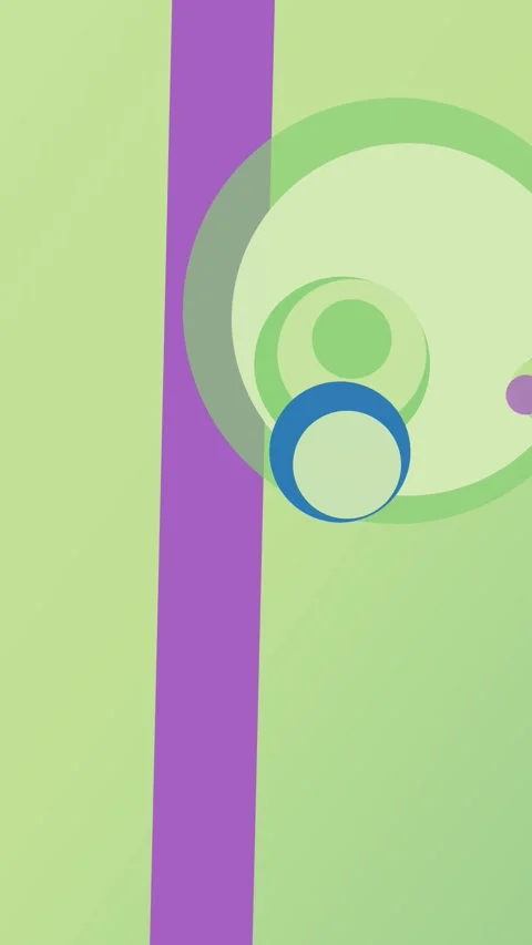 Light green vertical bands frame overlapping lime and blue circular forms t.. Stock Footage 348576098