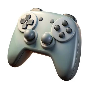 Light green video game controller with grey buttons Stock Illustration