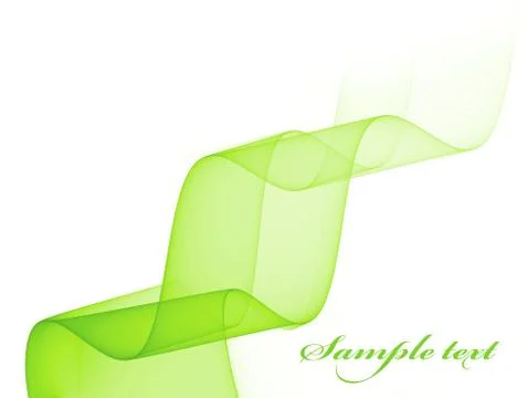 Light green wave Stock Illustration