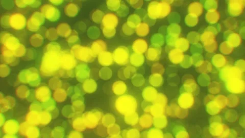 Light Green Yellow Floating Bokeh Pattern Circular Shapes Rising Slow Stock Footage 286027369