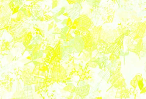 Light Green, Yellow vector abstract backdrop with trees, branches. Stock Illustration