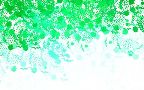 Light Green, Yellow vector abstract pattern with flowers, roses. Stock Illustration