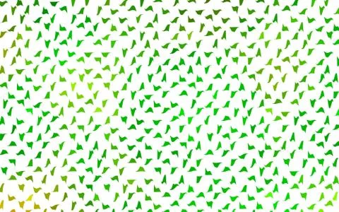 Light Green, Yellow vector abstract pattern made up of colored triangles on w Illustrazione stock