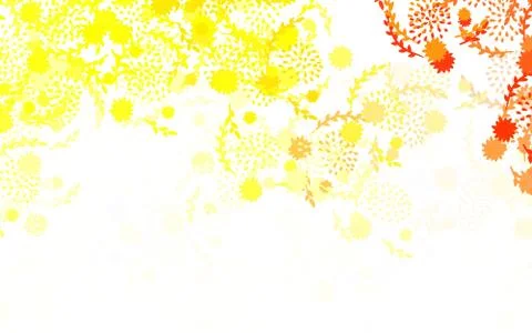 Light Green, Yellow vector abstract pattern with flowers Illustrazione stock