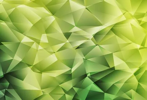 Light Green, Yellow vector abstract polygonal pattern. Illustrazione stock