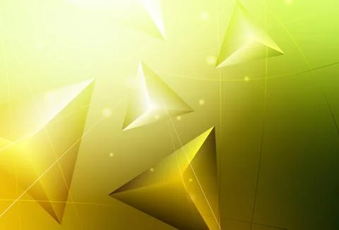 Light Green, Yellow vector abstract mosaic pattern. Stock Illustration