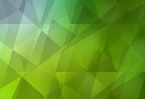 Light Green, Yellow vector abstract polygonal pattern. Stock Illustration