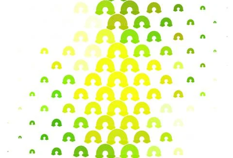Light Green, Yellow vector backdrop with rainbows, clouds. Illustrazione stock