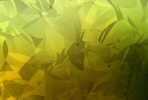 Light Green, Yellow vector backdrop with polygonal shapes. Stock Illustration