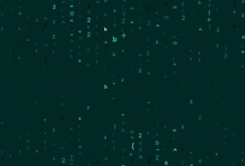 Light Green, Yellow vector backdrop with algebra elements. Stockillustratie