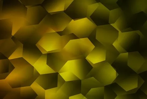 Light Green, Yellow vector backdrop with hexagons. Stock Illustration