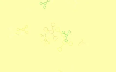 Light Green, Yellow vector backdrop with artificial intelligence data. Stock Illustration