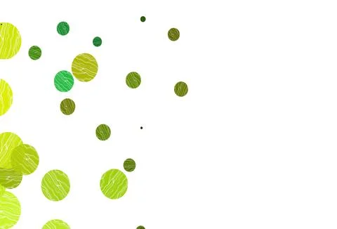 Light green, yellow vector backdrop with dots. Illustrazione stock
