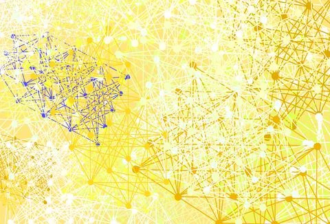 Light Green, Yellow vector backdrop with artificial intelligence data. Stock Illustration