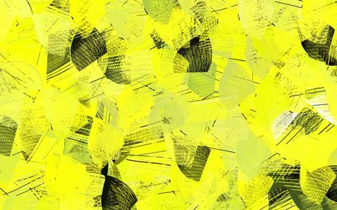 Light Green, Yellow vector backdrop with memphis shapes. Stock Illustration