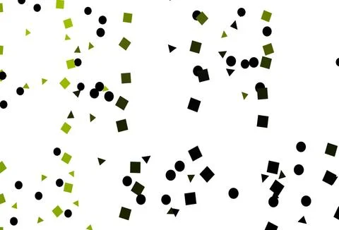 Light Green, Yellow vector background with triangles, circles, cubes. Stock Illustration