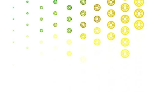 Light Green, Yellow vector background with bubbles. Stock Illustration