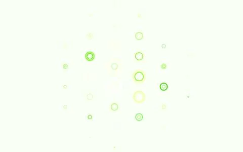 Light Green, Yellow vector background with bubbles. Stock Illustration