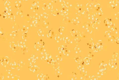 Light Green, Yellow vector background with arithmetic signs. Stock Illustration
