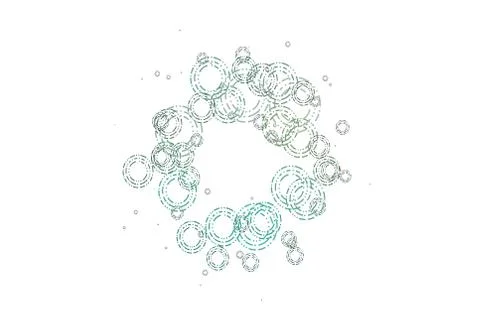 Light Green, Yellow vector background with bubbles. Stock Illustration