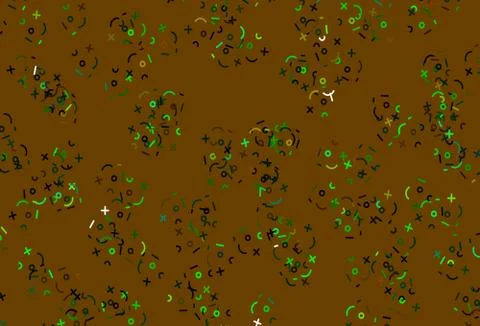 Light Green, Yellow vector background with math elements. Illustrazione stock