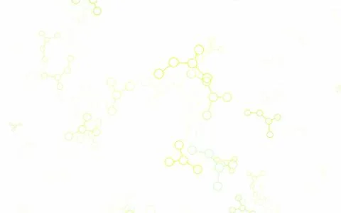 Light Green, Yellow vector background with forms of artificial intelligence. Illustrazione stock