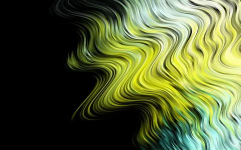 Light Green, Yellow vector background with curved circles. Stock Illustration