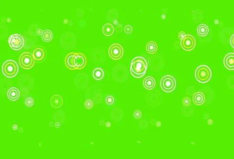 Light Green, Yellow vector background with bubbles. Stock Illustration