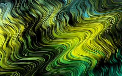 Light Green, Yellow vector background with lava shapes. Stock Illustration