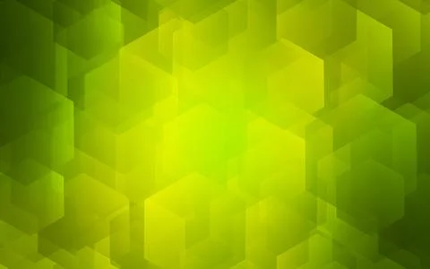 Light Green, Yellow vector background with hexagons. Stock Illustration