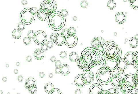 Light Green, Yellow vector background with bubbles. Stockillustratie