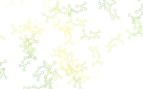 Light Green, Yellow vector background with forms of artificial intelligence. イラスト素材