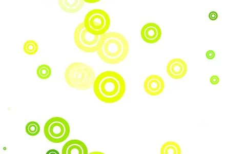 Light Green, Yellow vector background with bubbles. 스톡 일러스트