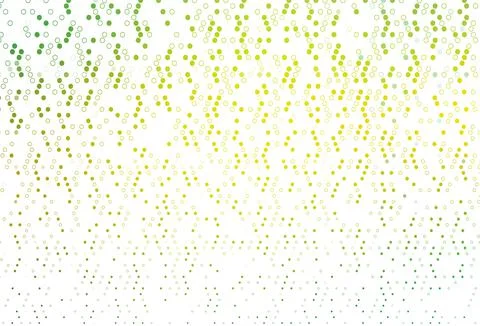 Light Green, Yellow vector background with bubbles. 스톡 일러스트