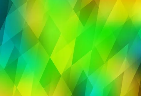 Light Green, Yellow vector background in polygonal style. Illustrazione stock