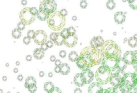 Light Green, Yellow vector background with bubbles. 스톡 일러스트