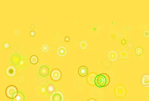 Light Green, Yellow vector background with bubbles. Stock Illustration