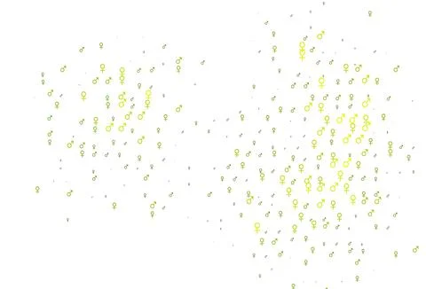 Light green, yellow vector background with gender symbols. イラスト素材