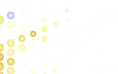 Light Green, Yellow vector background with bubbles. Illustrazione stock