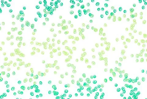 Light Green, Yellow vector background with bubbles. Stock Illustration