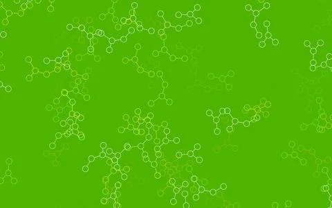 Light Green, Yellow vector background with forms of artificial intelligence. Stock Illustration