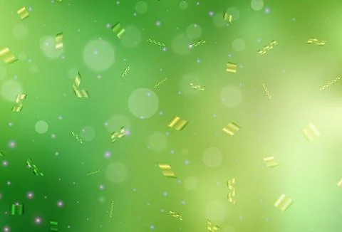 Light Green, Yellow vector background with bubbles. Stock Illustration