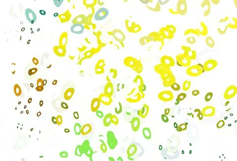 Light Green, Yellow vector background with bubbles. 스톡 일러스트