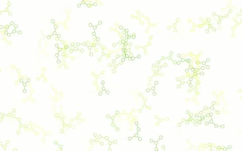 Light Green, Yellow vector background with forms of artificial intelligence. Stock Illustration