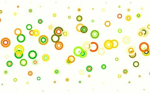 Light Green, Yellow vector background with bubbles. Stock Illustration