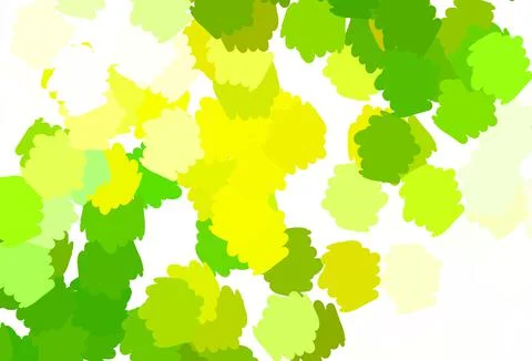 Light Green, Yellow vector background with abstract shapes. Stock Illustration