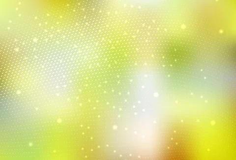 Light Green, Yellow vector Blurred bubbles on abstract background with colorf Stock Illustration
